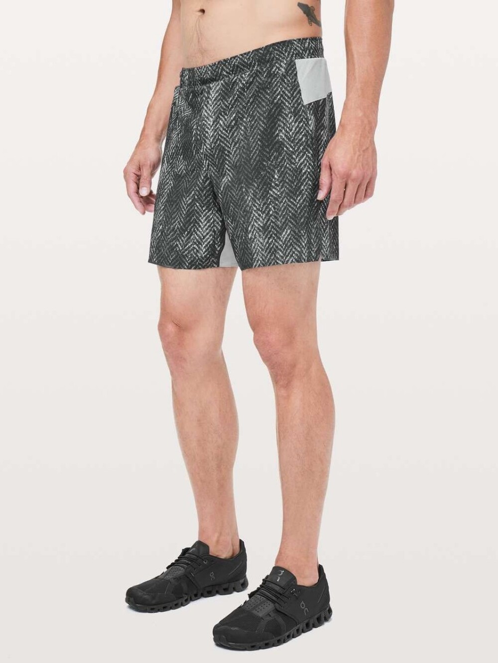 Lululemon Surge Short *6" Updated Lined Bleached Herringbone Size Large